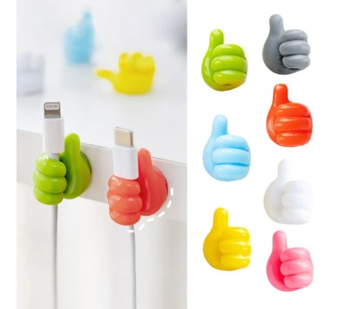 El Şeklinde Kauçuk Çok Amaçlı Kablo Tutacak 10 Adet