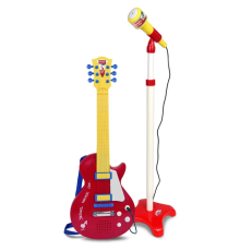 Elektronik Ayaklı Mikrofonlu Gitar Seti Kırmızı