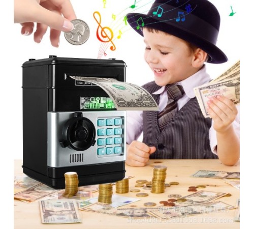 Elektronik Şifreli Kasa Otomatik Kağıt Para Alan ATM Kumbara