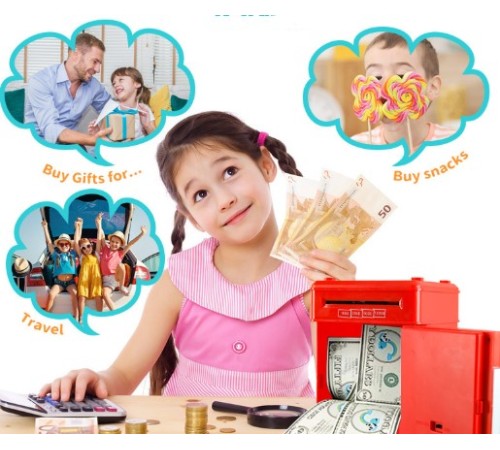 Elektronik Şifreli Kasa Otomatik Kağıt Para Alan ATM Kumbara