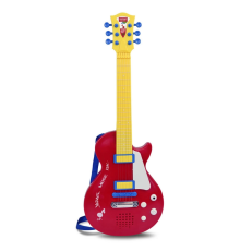 Elektronik Tuşlu ve Telli Askılı Kırmızı Gitar