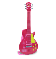 Elektronik Tuşlu ve Telli Askılı Pembe Gitar