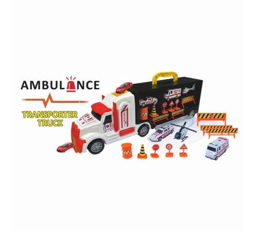 ERN-877 Heroes Toys Çantalı Ambulans Taşıyıcı Tır Seti - Eren Oyuncak ERN-877 Heroes Toys Çantalı Ambulans Taşıyıcı Tır Seti - Eren Oyuncak