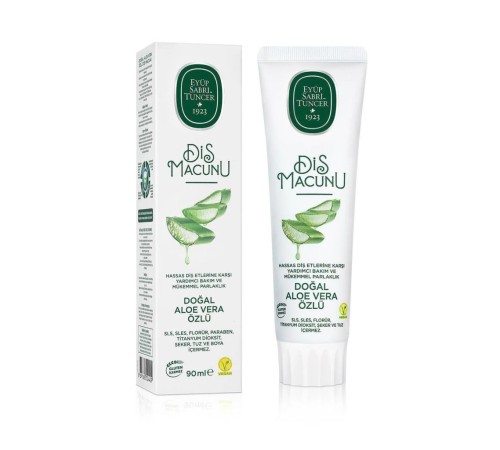 Eyüp Sabri Tuncer Doğal Diş Macunu 90 Gr Aloe Vera Eyüp Sabri Tuncer Doğal Diş Macunu 90 Gr Aloe Vera