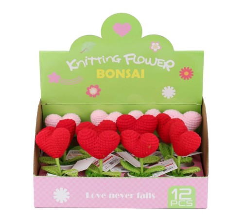 FL-7 12Lİ Kroşe Örgü Saksıda Kalp -Birliktoys FL-7 12Lİ Kroşe Örgü Saksıda Kalp -Birliktoys