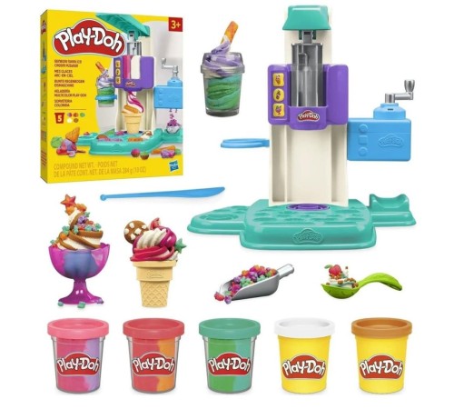 G0028 Play-Doh Gökkuşağı Dondurma Makinesi Oyun Seti+3 yaş