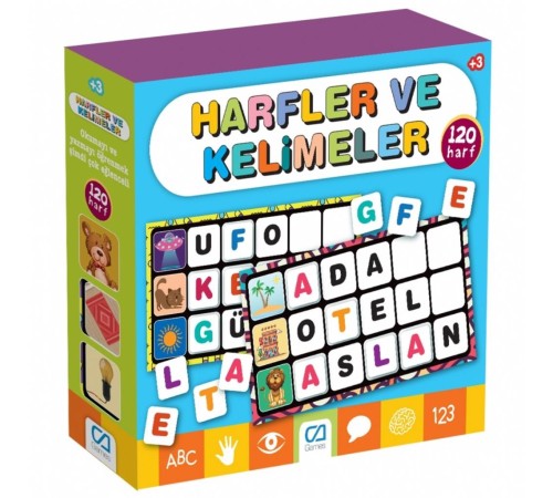 Games Harfler ve Kelimeler Eğitici Kartlar 120 Harf 5129 Games Harfler ve Kelimeler Eğitici Kartlar 120 Harf 5129
