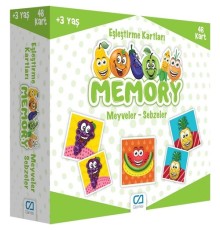 Games Memory Eşleştirme Kartları Meyve Sebzeler 48 Kart 5040