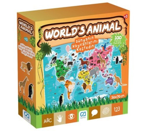 Games World's Animal 100 Parça Puzzle 5152 Games World's Animal 100 Parça Puzzle 5152