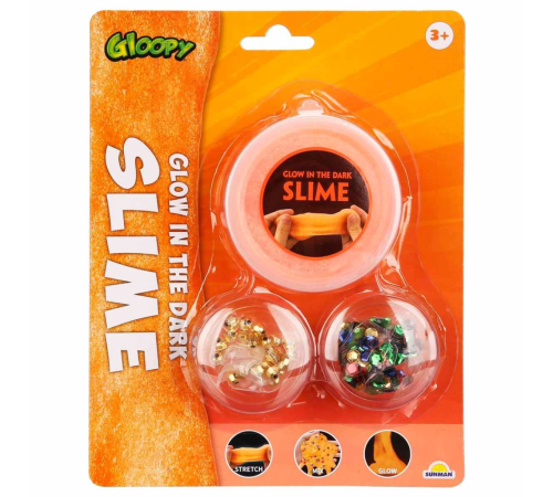 Gloopy Karanlıkta Parlayan Turuncu Slime Gloopy Karanlıkta Parlayan Turuncu Slime