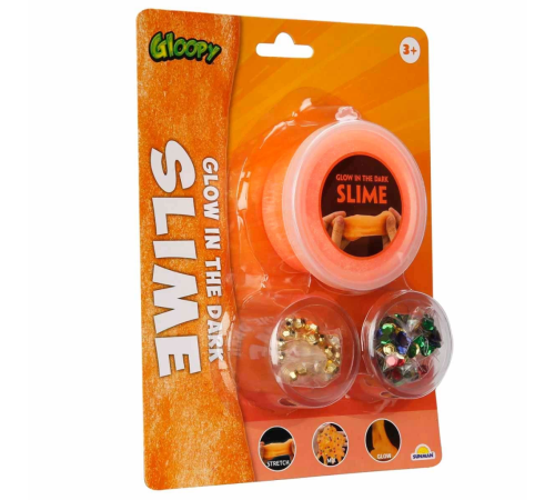 Gloopy Karanlıkta Parlayan Turuncu Slime Gloopy Karanlıkta Parlayan Turuncu Slime
