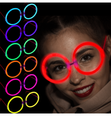 GlowStickPartiGözlüğüGlowPartisiYuvarlakŞekilliFosforluGözlük6Adet