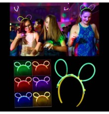 Glow Taç Fosforlu Taç Karışık Renk 12 Adet