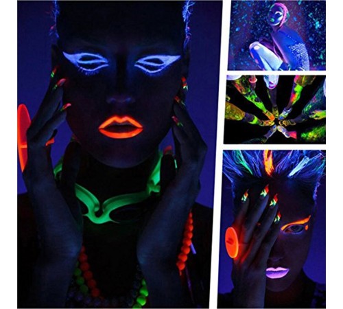 6’lı Neon Boya – UV Işıkta Parlayan Makyaj Seti