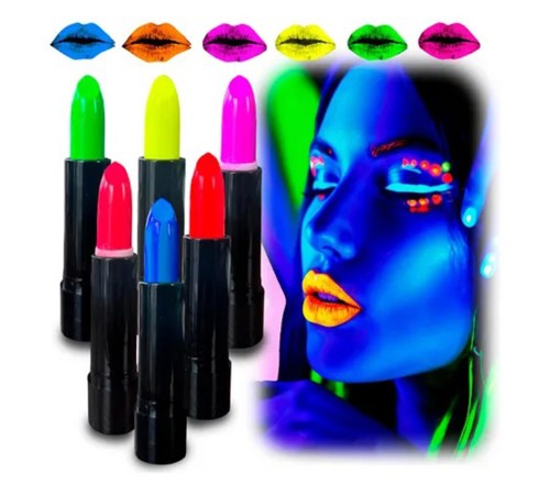 6’lı Neon Boya – UV Işıkta Parlayan Makyaj Seti