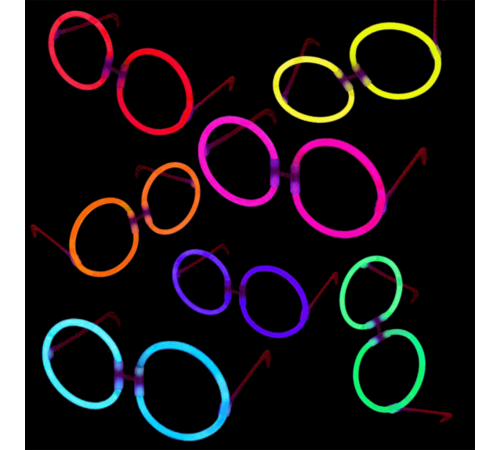 GlowStickPartiGözlüğüGlowPartisiYuvarlakŞekilliFosforluGözlük6Adet
