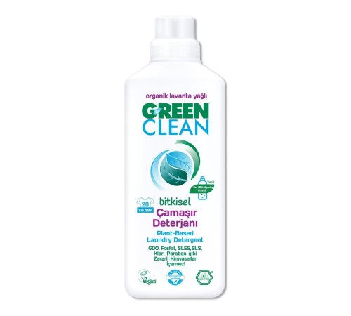 Green Clean Bitkisel Çamaşır Deterjanı 1000 ml (20 Yıkama) Green Clean Bitkisel Çamaşır Deterjanı 1000 ml (20 Yıkama)