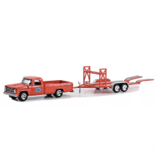 Greenlight 1/64 1967 Dodge D-100 with Tandem Car Trailer