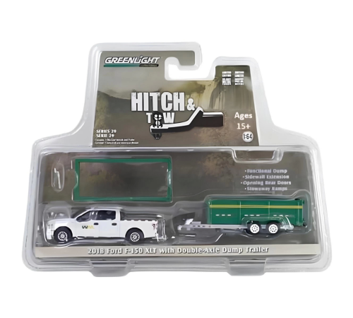 Greenlight 1/64 2018 Ford F-150 XLT with Double-Axle Dump