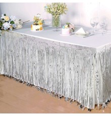Gümüş Metalize Masa Eteği 275x75 cm – Kendinden Yapışkanlı