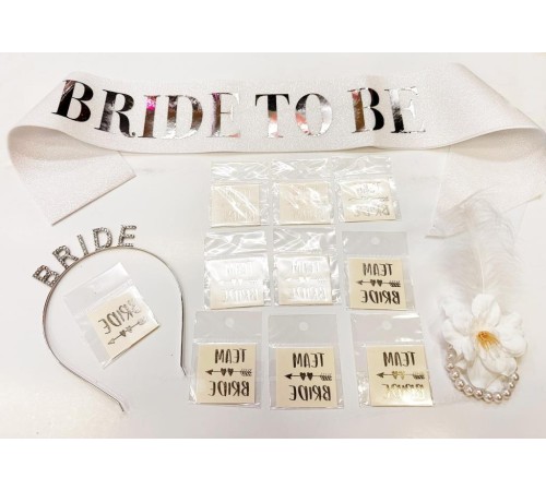 Gümüş Renk Bride Partisi Taç Kuşak Dövme Bileklik Seti Full 13 Parça Gümüş Renk Bride Partisi Taç Kuşak Dövme Bileklik Seti Full 13 Parça