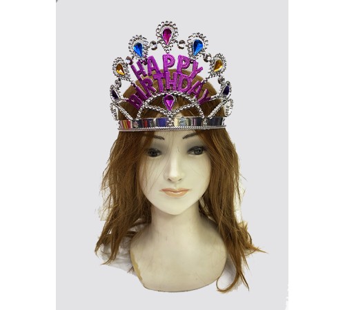 Gümüş Renk Happy Birthday Yazılı Doğum Günü Tacı 60 cm Gümüş Renk Happy Birthday Yazılı Doğum Günü Tacı 60 cm