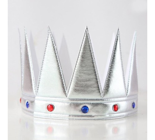 GümüşRenkEvaYumuşakKralKraliyetTacıYetişkinÇocukUyumlu55cm