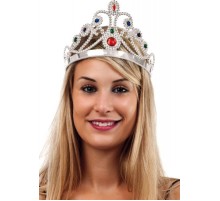 GümüşRenkPlastikPrensesTacıKraliçeTacı60cm