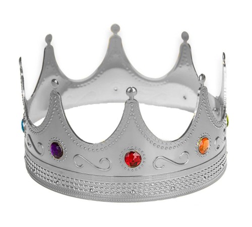 GümüşRenkYetişkinÇocukUyumluKralTacıKraliyetTacı60cm