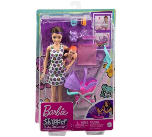 GXT34 Mor Saçlı Skipper Bebek Bakıcısı ve Oyun Seti GXT34 Mor Saçlı Skipper Bebek Bakıcısı ve Oyun Seti