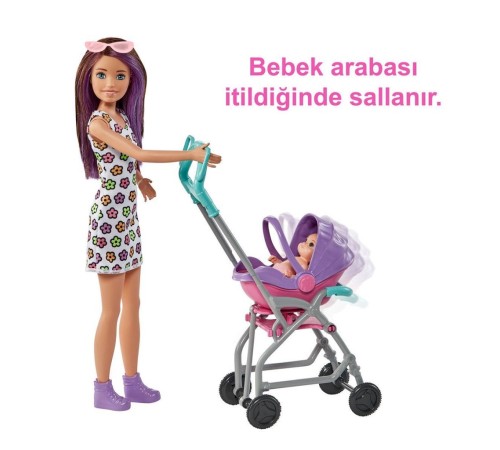 GXT34 Mor Saçlı Skipper Bebek Bakıcısı ve Oyun Seti GXT34 Mor Saçlı Skipper Bebek Bakıcısı ve Oyun Seti