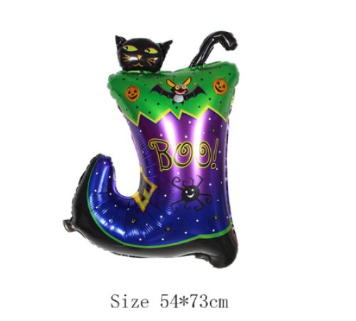 Halloween Çizmeli Kara Kedi Folyo Balon Halloween Çizmeli Kara Kedi Folyo Balon