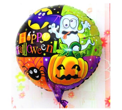 Halloween Örümcekli Kabaklı Folyo Balon 18 inç Halloween Örümcekli Kabaklı Folyo Balon 18 inç
