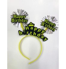 Happy Birthday Neon Renk Doğum Günü Tacı 12 Adet