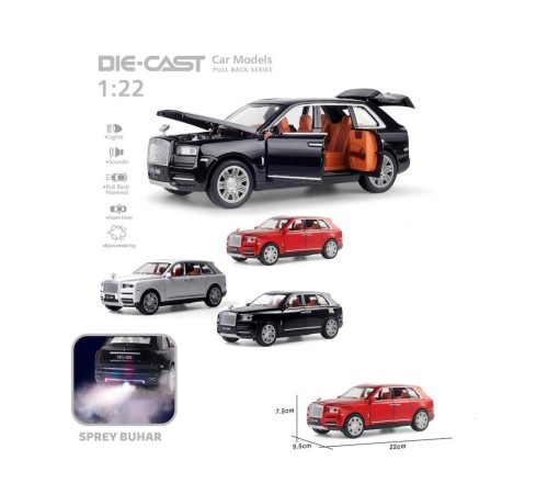 HCL-506A Çek Bırak 1:22 Sesli Ve Işıklı Buharlı RR-Lüx Metal Jeep HCL-506A Çek Bırak 1:22 Sesli Ve Işıklı Buharlı RR-Lüx Metal Jeep