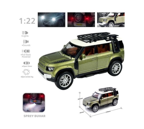 HCL-510A Çek Bırak 1:22 Sesli Ve Işıklı Buharlı DF Metal Jeep HCL-510A Çek Bırak 1:22 Sesli Ve Işıklı Buharlı DF Metal Jeep