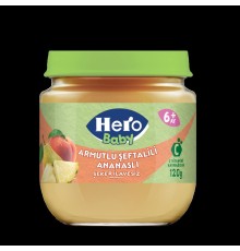 Hero Baby Armutlu Şeftalili Ananaslı Kavonoz Mama 120 Gr