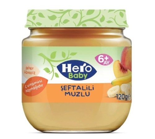 Hero Baby Şeftalili Muzlu Kavanoz Mama 120 Gr