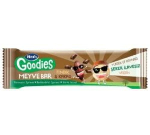 Hero Goodies Findık Kakao Meyve Bar 30 Gr Hero Goodies Findık Kakao Meyve Bar 30 Gr