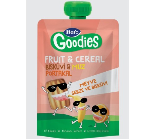 Hero Goodies Muz Portakal Bisküvi Havuç 100 Gr