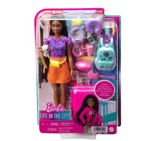 HGX55 Barbie Brooklyn Seyahatte Bebeği ve Aksesuarları