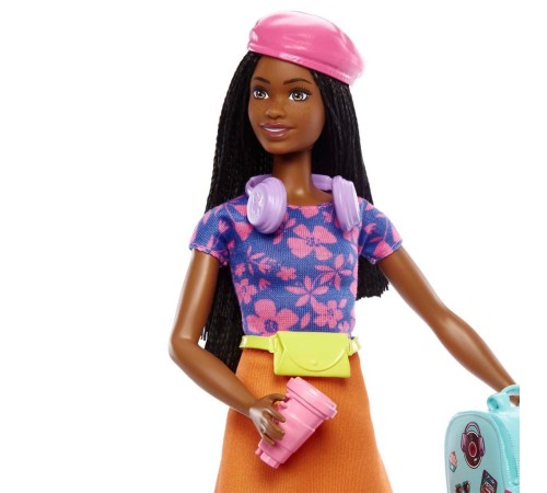 HGX55 Barbie Brooklyn Seyahatte Bebeği ve Aksesuarları