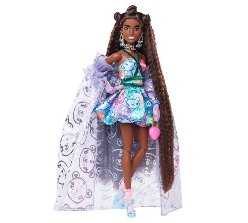 HHN13 Barbie Extra Fancy - Mor Kostümlü Bebek