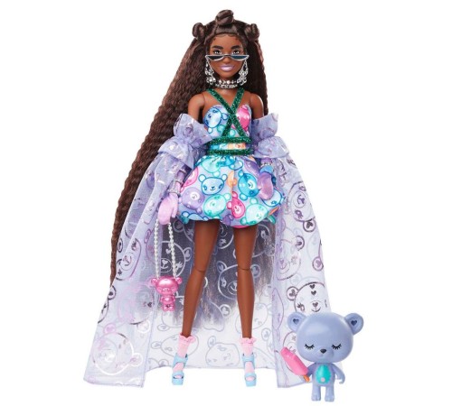HHN13 Barbie Extra Fancy - Mor Kostümlü Bebek