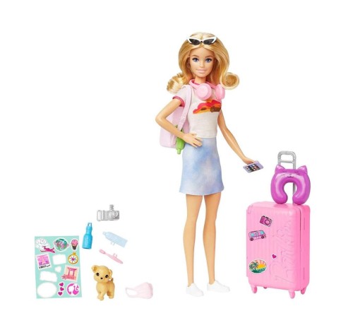 HJY18 Barbie Seyahatte Bebeği ve Aksesuarları HJY18 Barbie Seyahatte Bebeği ve Aksesuarları