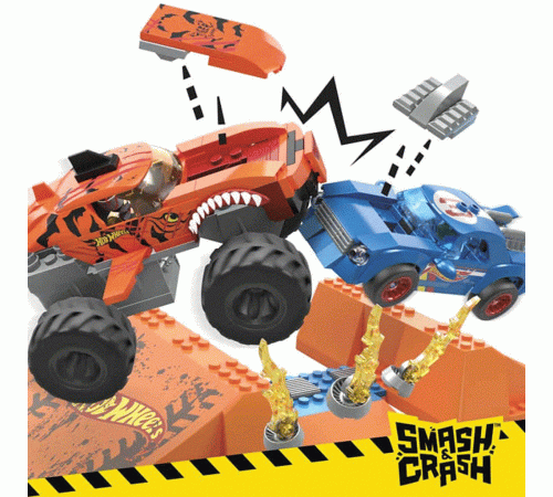 HKF88 MEGA™ Hot Wheels® Smash n Crash Tiger Shark Çarpışma Seti 245 parça +5 yaş HKF88 MEGA™ Hot Wheels® Smash n Crash Tiger Shark Çarpışma Seti 245 parça +5 yaş