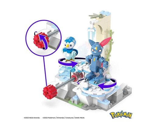 HKT20 MEGA™ Pokémon™ Piplup ve Sneasel Kış Macerası Seti 183 parça + 7 yaş