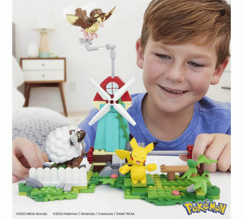 HKT21 MEGA™ Pokémon™ Countryside Windmill - Yel Değirmeni Kasabası Seti 240 parça +7 yaş