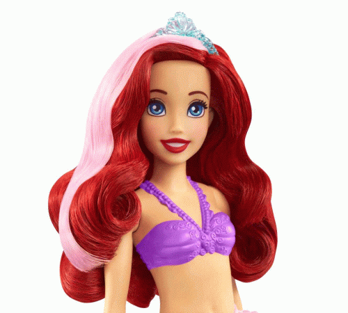 HLW00 Disney Prensesleri Muhteşem Renk Değiştiren Saçlı Deniz Kızı Ariel