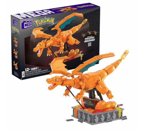 HMW05 MEGA Pokémon™ Hareketli Charizard 1664 parça +12 yaş HMW05 MEGA Pokémon™ Hareketli Charizard 1664 parça +12 yaş